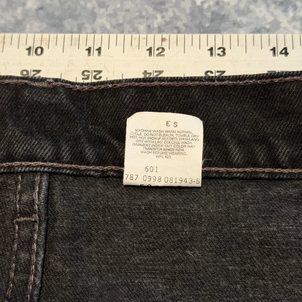 Vintage Levis 505 Regular Fit Straight Leg Jeans Mens 42x30‎ Black Denim 90s